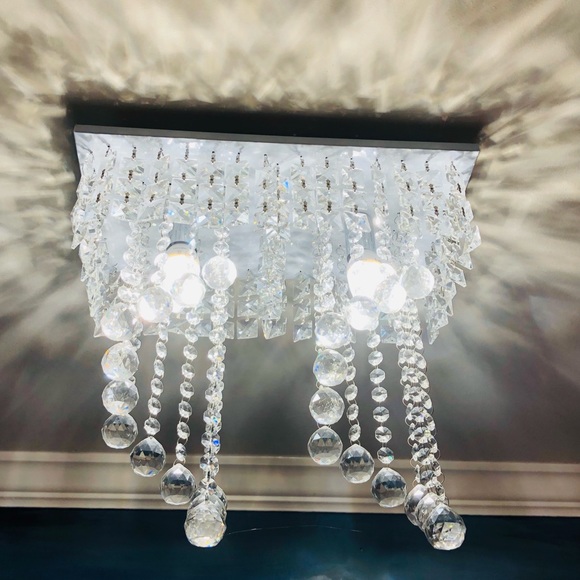Yalasga Square Crystal Chandelier Pendant Ceiling Light - Picture 2 of 9